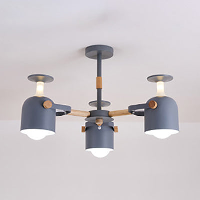 Simple Style Cylinder Hanging Lights Metal Pendant Lamp for Bedroom Grey Clearhalo 'Ceiling Lights' 'Chandeliers' Lighting' options 32323_66207075-5679-4a47-a016-fb3b6dc3d389