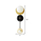 2 Heads Global Sconce Modernism Opal Glass Wall Mounted Light Fixture in Black and Gold Clearhalo 'Cast Iron' 'Glass' 'Industrial' 'Modern wall lights' 'Modern' 'Tiffany' 'Traditional wall lights' 'Wall Lamps & Sconces' 'Wall Lights' Lighting' 323582