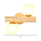 Tube Wall Lamp Japanese Wood 2 Heads Beige Sconce Light Fixture with Milk Glass Shade Clearhalo 'Wall Lamps & Sconces' 'Wall Lights' Lighting' 324114