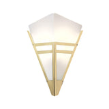 Tapered Wall Lighting Contemporary White Acrylic 1 Bulb Sconce Light Fixture in Gold Clearhalo 'Cast Iron' 'Glass' 'Industrial' 'Modern wall lights' 'Modern' 'Tiffany' 'Traditional wall lights' 'Wall Lamps & Sconces' 'Wall Lights' Lighting' 324218