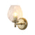 Contemporary Cup Sconce Clear Dimpled Blown Glass 1 Head Wall Mount Light Fixture in Gold