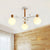 Contemporary Globe Chandelier Light White Glass 3 Bulbs Bedroom Suspended Lighting Fixture with Bird White Clearhalo 'Ceiling Lights' 'Chandeliers' 'Glass shade' 'Glass' Lighting' 324349