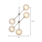 Modern Globe Chandelier Lighting Textured White Glass 5 Bulbs Bedroom Ceiling Suspension Lamp Clearhalo 'Ceiling Lights' 'Chandeliers' 'Glass shade' 'Glass' 'Modern Chandeliers' 'Modern' Lighting' 324619