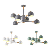 Bedroom Sphere Pendant Light Fixture Iron 6 Lights Modern Nordic Hanging Chandelier Clearhalo 'Ceiling Lights' 'Chandeliers' Lighting' options 32531