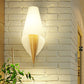 Wide Flare Living Room Sconce Light Chinese White Glass 1 Bulb Wall Mounted Lighting Clearhalo 'Wall Lamps & Sconces' 'Wall Lights' Lighting' 325787