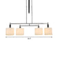 4 Lights Dining Room Hanging Light Kit Classic White Island Lighting with Drum Fabric Shade Clearhalo 'Ceiling Lights' 'Island Lights' Lighting' 325839