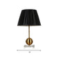 Fabric Black Table Lamp Single Light Countryside Night Lamp in Black for Bedroom with Crystal Base Clearhalo 'Lamps' 'Table Lamps' Lighting' 325854