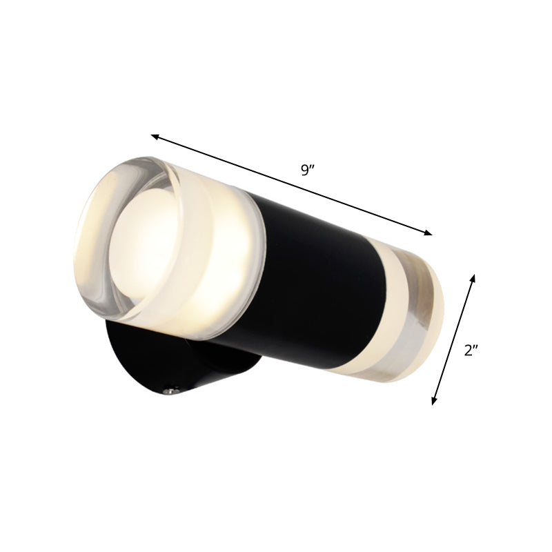 Metal Tube Sconce Minimalist 2 Heads Wall Mounted Light Fixture in Black for Living Room - Clearhalo - 'Cast Iron' - 'Glass' - 'Industrial' - 'Modern wall lights' - 'Modern' - 'Tiffany' - 'Traditional wall lights' - 'Wall Lamps & Sconces' - 'Wall Lights' - Lighting' - 325984