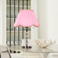 Scalloped Living Room Table Light Rural Single Light in Pink/Red/Coffee Night Lamp with Crystal Accent Clearhalo 'Lamps' 'Table Lamps' Lighting' 326158