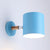 Modern Style Cylinder Wall Light Metal 1 Head Wall Lamp for Kid Bedroom Corridor Blue Clearhalo 'Wall Lamps & Sconces' 'Wall Lights' Lighting' 32639