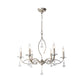 6/8 Lights Chandelier Lighting Fixture Traditional Curvy Crystal Hanging Lamp Kit in Chrome for Living Room Clearhalo 'Ceiling Lights' 'Chandeliers' Lighting' options 326416