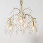 Clear Crystal Curvy Pendant Chandelier Rural 4/7/9 Lights Living Room Hanging Ceiling Light in Brass Clearhalo 'Ceiling Lights' 'Chandeliers' Lighting' options 326560