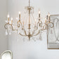 Candle Clear Crystal Chandelier Light Fixture Rustic 3/6/8 Lights Living Room Suspension Lamp in Silver 8 Silver Clearhalo 'Ceiling Lights' 'Chandeliers' Lighting' options 326597_40579384-36b8-4d4e-abb2-65e52b0e475f