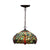 Dragonfly Pendant Lighting Fixture Victorian Red/Green Stained Glass 1 Light Hanging Ceiling Light Green Clearhalo 'Ceiling Lights' 'Chandeliers' 'Industrial' 'Middle Century Pendants' 'Pendant Lights' 'Pendants' 'Tiffany close to ceiling' 'Tiffany Pendants' 'Tiffany' Lighting' 327075