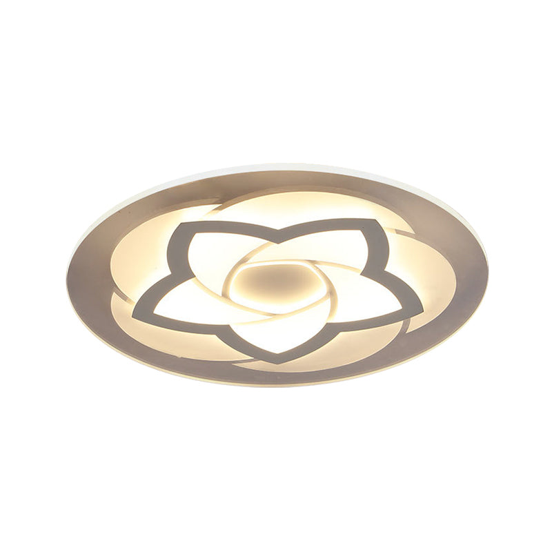 16"/19.5"/23.5"/29.5" W Flower Flush Light Modern Acrylic Ultra Thin Led Flush Ceiling Light for Bedroom Clearhalo 'Ceiling Lights' 'Close To Ceiling Lights' 'Close to ceiling' 'Flush mount' Lighting' 327106