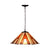 Conical White/Yellow/Orange Cut Glass Hanging Chandelier Baroque 2 Lights Bronze Suspension Pendant for Kitchen Orange Clearhalo 'Ceiling Lights' 'Chandeliers' 'Industrial' 'Middle Century Chandeliers' 'Pendant Lights' 'Tiffany Chandeliers' 'Tiffany close to ceiling' 'Tiffany' Lighting' 327151