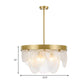 1 Light Round Pendant Chandelier Traditional Brass Crystal Suspension Lighting Fixture Clearhalo 'Ceiling Lights' 'Chandeliers' Lighting' options 328218