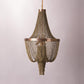 Lodge Chain Fringe Chandelier Lamp 6 Lights Metallic Pendant Light Kit in Brown for Living Room Clearhalo 'Ceiling Lights' 'Chandeliers' Lighting' options 328372