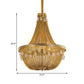 Gold 8 Lights Chandelier Pendant Light Countryside Metal Chain Suspension Lamp for Living Room Clearhalo 'Ceiling Lights' 'Chandeliers' Lighting' options 328657
