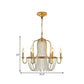 4/6 Lights Chandelier Light Minimalism Candlestick Crystal Hanging Lamp Kit in Gold for Bedroom Clearhalo 'Ceiling Lights' 'Chandeliers' Lighting' options 328752