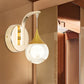 Gold LED Wall Mount Lamp Retro Crystal Sphere Wall Sconce Lighting for Living Room Clearhalo 'Wall Lamps & Sconces' 'Wall Lights' Lighting' 328758