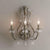 Traditionalism Candlestick Wall Mount Lamp 3 Heads Draped Crystal Wall Sconce Lighting in Grey/Ivory Grey Clearhalo 'Wall Lamps & Sconces' 'Wall Lights' Lighting' 329099