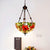 Red/Blue Flower Chandelier Light Fixture Mediterranean 2 Lights Hand Cut Glass Pendant Lamp Red Clearhalo 'Ceiling Lights' 'Chandeliers' 'Industrial' 'Middle Century Chandeliers' 'Tiffany Chandeliers' 'Tiffany close to ceiling' 'Tiffany' Lighting' 329290