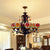 Stained Glass Domed Chandelier Mediterranean 6 Lights Red/Yellow/Blue Pendant Light Fixture with Crystal Droplet Red Clearhalo 'Ceiling Lights' 'Chandeliers' 'Industrial' 'Middle Century Chandeliers' 'Tiffany Chandeliers' 'Tiffany close to ceiling' 'Tiffany' Lighting' 330466