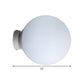 Spherical Sconce Light Minimalism White Glass 1 Bulb Wall Mounted Lighting for Balcony, 10"/11.5"/13" Wide Clearhalo 'Cast Iron' 'Glass' 'Industrial' 'Modern wall lights' 'Modern' 'Tiffany' 'Traditional wall lights' 'Wall Lamps & Sconces' 'Wall Lights' Lighting' 331269