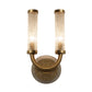 Traditional U-Shaped Wall Lighting 2 Lights Crackle Glass Wall Mounted Lamp in Gold Clearhalo 'Wall Lamps & Sconces' 'Wall Lights' Lighting' 331563