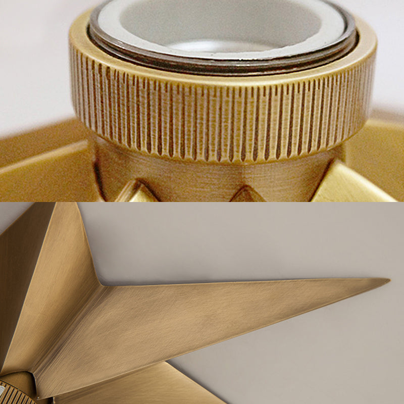 Black/Bronze Anise Star Flush Ceiling Light Contemporary Metal 1 Head Stairway Flush Mount Light Fixture Clearhalo 'Ceiling Lights' 'Close To Ceiling Lights' 'Close to ceiling' 'Flush mount' Lighting' 331570