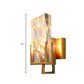 Vintage Rectangle Wall Lamp Single Light Clear Crystal Glass LED Wall Sconce Lighting in Gold Clearhalo 'Wall Lamps & Sconces' 'Wall Lights' Lighting' 331717