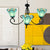Black Cone Chandelier Lamp Baroque 5/6/8 Lights White/Blue Glass Drop Pendant for Living Room 3 Blue Clearhalo 'Ceiling Lights' 'Chandeliers' 'Industrial' 'Middle Century Chandeliers' 'Tiffany Chandeliers' 'Tiffany close to ceiling' 'Tiffany' Lighting' 331728