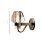 Tapered K9 Crystal Wall Lamp Retro 1/2 Heads Indoor Wall Light Fixture in Brass with Metal Curved Arm Clearhalo 'Wall Lamps & Sconces' 'Wall Lights' Lighting' 331767