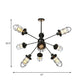 Caged Chandelier Lamp Farmhouse Style Iron 9/12/15 Lights Black Finish Hanging Ceiling Fixture with Sputnik Design Clearhalo 'Cast Iron' 'Ceiling Lights' 'Chandeliers' 'Industrial Chandeliers' 'Industrial' 'Metal' 'Middle Century Chandeliers' 'Rustic Chandeliers' 'Tiffany' Lighting' 331934