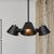 3 Lights Indoor Chandelier Lighting Fixture Industrial Stylish Black Ceiling Lamp with Conical Metal Shade Black Clearhalo 'Cast Iron' 'Ceiling Lights' 'Chandeliers' 'Industrial Chandeliers' 'Industrial' 'Metal' 'Middle Century Chandeliers' 'Rustic Chandeliers' 'Tiffany' Lighting' 332008