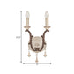 White 2 Lights Sconce Traditional-Style Wood Candelabra Wall Lighting Idea, 7"/13"/14" Wide Clearhalo 'Wall Lamps & Sconces' 'Wall Lights' Lighting' 332342