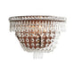 Crystal Beaded Sconce Traditional Style 1 Light Living Room Wall Lighting Idea in Brown Clearhalo 'Wall Lamps & Sconces' 'Wall Lights' Lighting' 332434