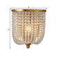 Basket Living Room Wall Mounted Lamp Traditional Style Crystal 1 Light Brass Sconce Light Clearhalo 'Wall Lamps & Sconces' 'Wall Lights' Lighting' 332496