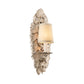 Fabric Bell Wall Mounted Light Fixture Countryside 1 Light Bedroom Sconce in White/Bronze Clearhalo 'Wall Lamps & Sconces' 'Wall Lights' Lighting' 332705