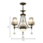 Tapered Ceiling Chandelier Modern Cut Crystal 3/6/8 Heads 23.5"/29.5"34.5" Wide Black Pendant Light Kit Clearhalo 'Ceiling Lights' 'Chandeliers' 'Modern Chandeliers' 'Modern' Lighting' 332886