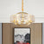 6 Heads Round Ceiling Chandelier Contemporary Crystal Hanging Light Fixture in Brass Brass Clearhalo 'Ceiling Lights' 'Chandeliers' 'Modern Chandeliers' 'Modern' Lighting' 333137