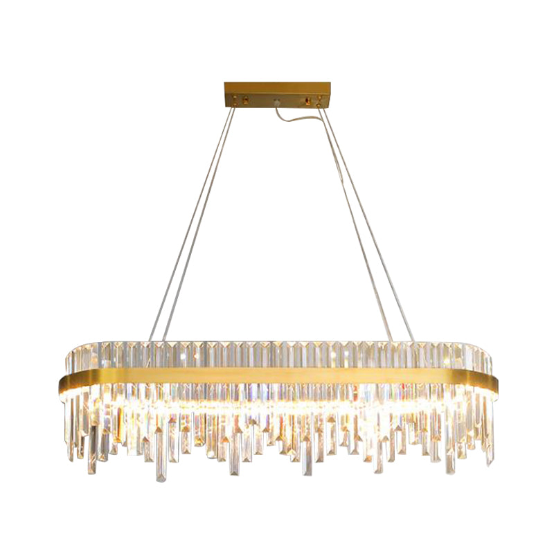 1-Tier Chandelier Lamp Modernist Crystal LED Gold Ceiling Pendant Light for Dining Room Clearhalo 'Ceiling Lights' 'Chandeliers' 'Modern Chandeliers' 'Modern' Lighting' 333146