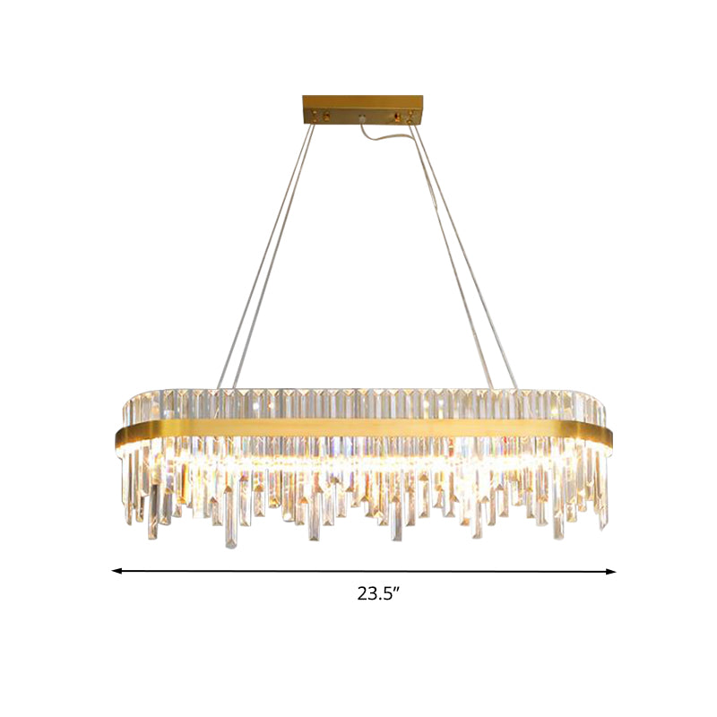 1-Tier Chandelier Lamp Modernist Crystal LED Gold Ceiling Pendant Light for Dining Room Clearhalo 'Ceiling Lights' 'Chandeliers' 'Modern Chandeliers' 'Modern' Lighting' 333147