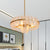 Round Chandelier Lamp Modern Crystal 6/8 Heads Brass Hanging Ceiling Light, 23.5"/31.5" Wide Brass 23.5" Clearhalo 'Ceiling Lights' 'Chandeliers' 'Modern Chandeliers' 'Modern' Lighting' 333190