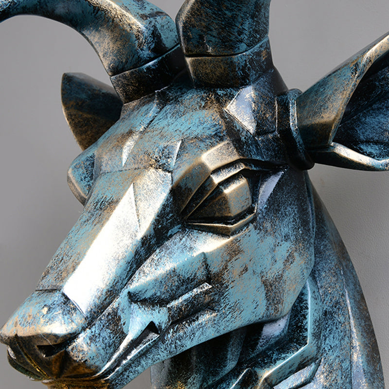 Elk Resin Wall Sconce Lamp Lodge Style 1 Light Indoor Bronze Wall Mount Light with Diamond Cage Shade, 14.5"/19.5" W Clearhalo 'Wall Lamps & Sconces' 'Wall Lights' Lighting' 333249