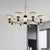 Drum Chandelier Lamp Contemporary Beveled Crystal Black 6/8/12 Heads Suspended Lighting Fixture 8 Black Clearhalo 'Ceiling Lights' 'Chandeliers' 'Modern Chandeliers' 'Modern' Lighting' 333269