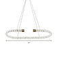 Bend Chandelier Light Modern Crystal 31.5"/39"/47" Wide LED Brass Suspended Lighting Fixture Clearhalo 'Ceiling Lights' 'Chandeliers' 'Modern Chandeliers' 'Modern' Lighting' 333390