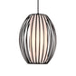Oval Iron Ceiling Pendant Light Simplicity Single Light Black Suspension Lighting Clearhalo 'Ceiling Lights' 'Pendant Lights' 'Pendants' Lighting' 333531
