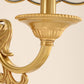 Brass Gold Finish Wall Light Sconce Scrolled Arm 1/2 Bulbs Colonial Style Wall Mount Lighting Clearhalo 'Wall Lamps & Sconces' 'Wall Lights' Lighting' 333572